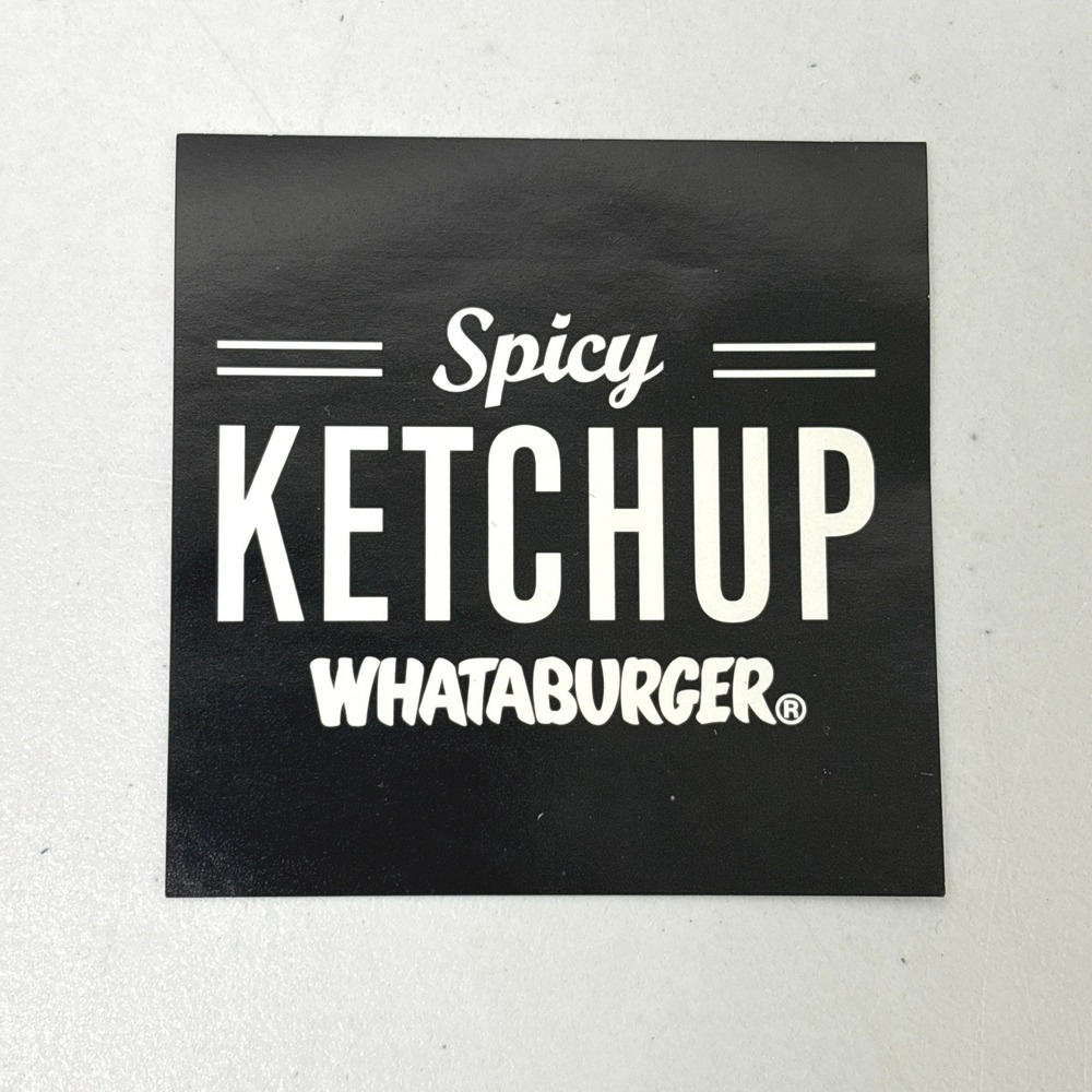 Whataburger Sticker Black Spicy Ketchup Logo Decal Texas Fast Food